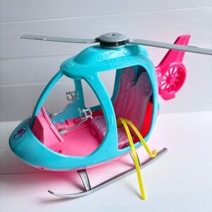 Mattel Barbie Helicopter 2018 Pink and Blue Toy Vehicle